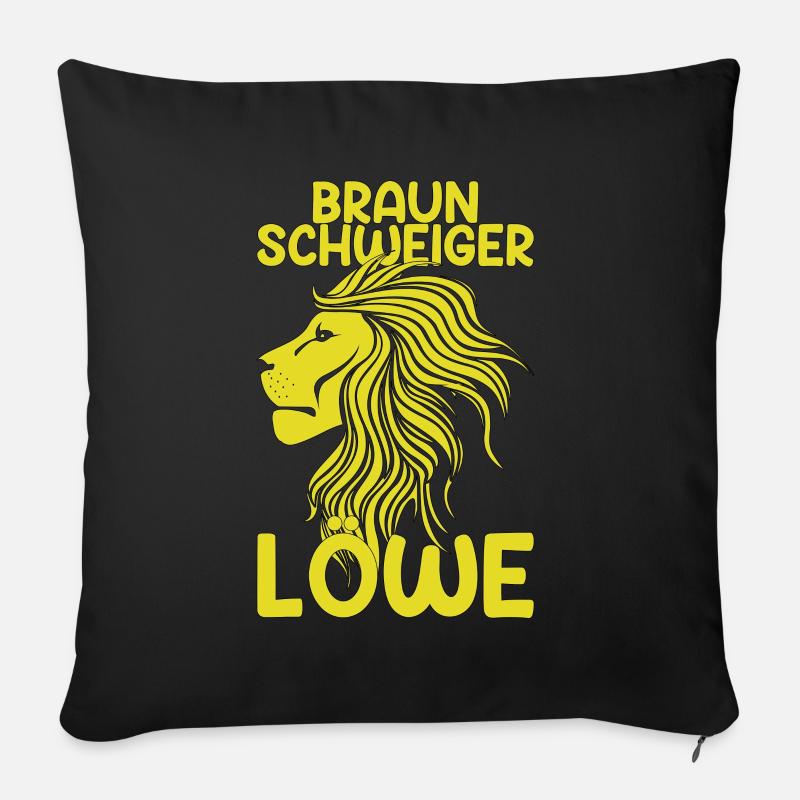 Braunschweig Löwe Braunschweiger Geschenkidee - Sofakissen mit Füllung 45 x 45 cm - Schwarz