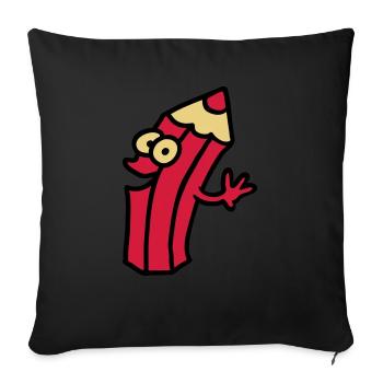 joyful pin - Sofa pillow with filling 45cm x 45cm - black - Front