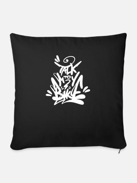 Biker Biking - Sofakissen mit Füllung 45 x 45 cm - Schwarz