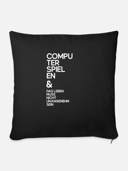 Computerspielen - Sofakissen mit Füllung 45 x 45 cm - Schwarz