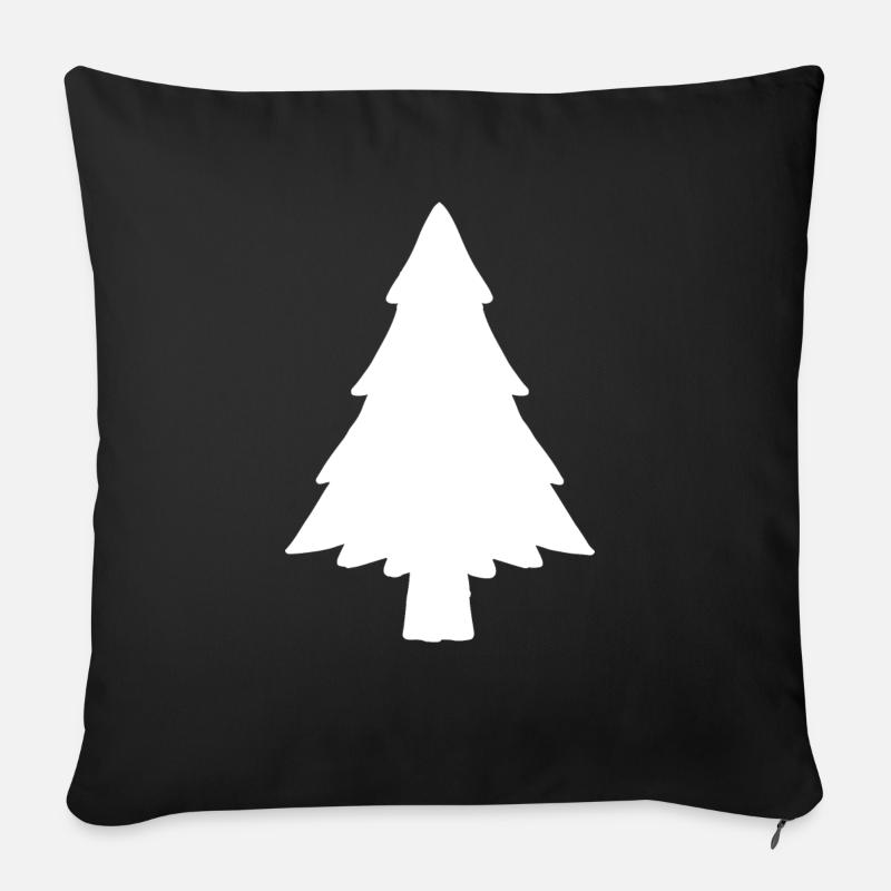 Christmas tree Christmas tree - Sofa pillow with filling 45cm x 45cm - black