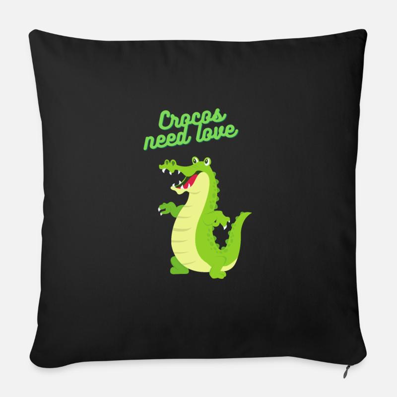croco - Sofakissen mit Füllung 45 x 45 cm - Schwarz