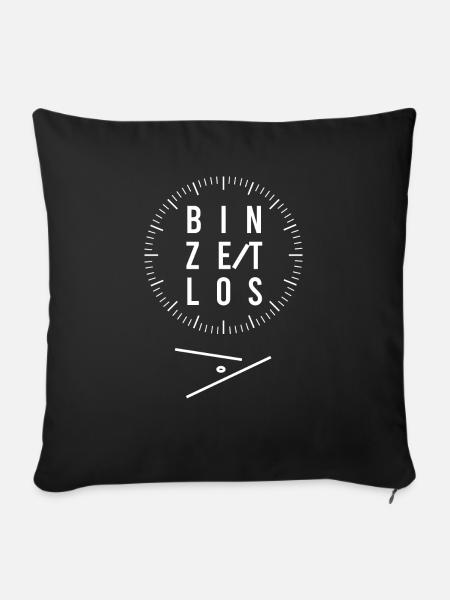 Zeitlos White - Sofakissen mit Füllung 45 x 45 cm - Schwarz