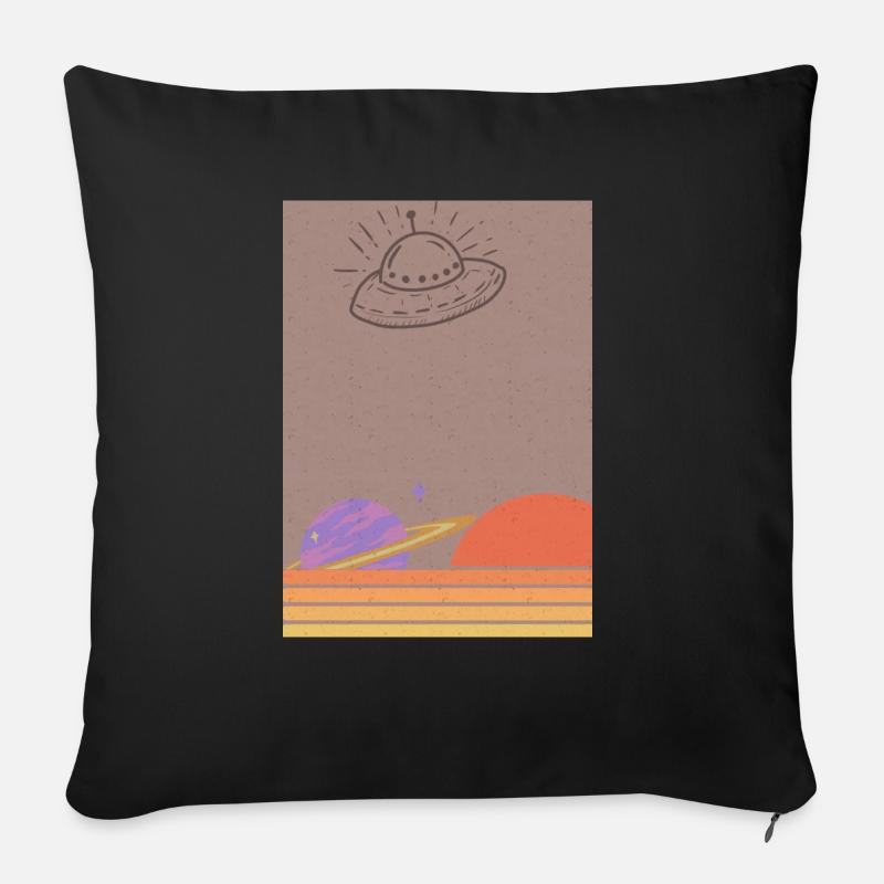 Retro Sunshine - Sofakissen mit Füllung 45 x 45 cm - Schwarz
