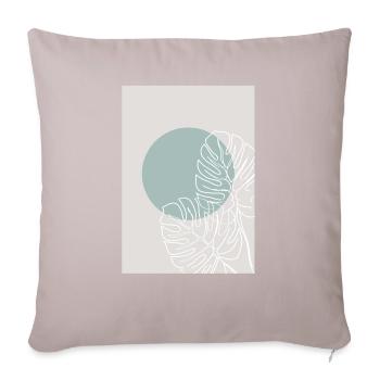MONSTERA LINE-ART - Sofa pillow with filling 45cm x 45cm - light taupe - Front