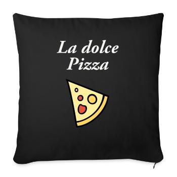 La Dolche Pizza - Sofakissen mit Füllung 45 x 45 cm - Schwarz - Vorne