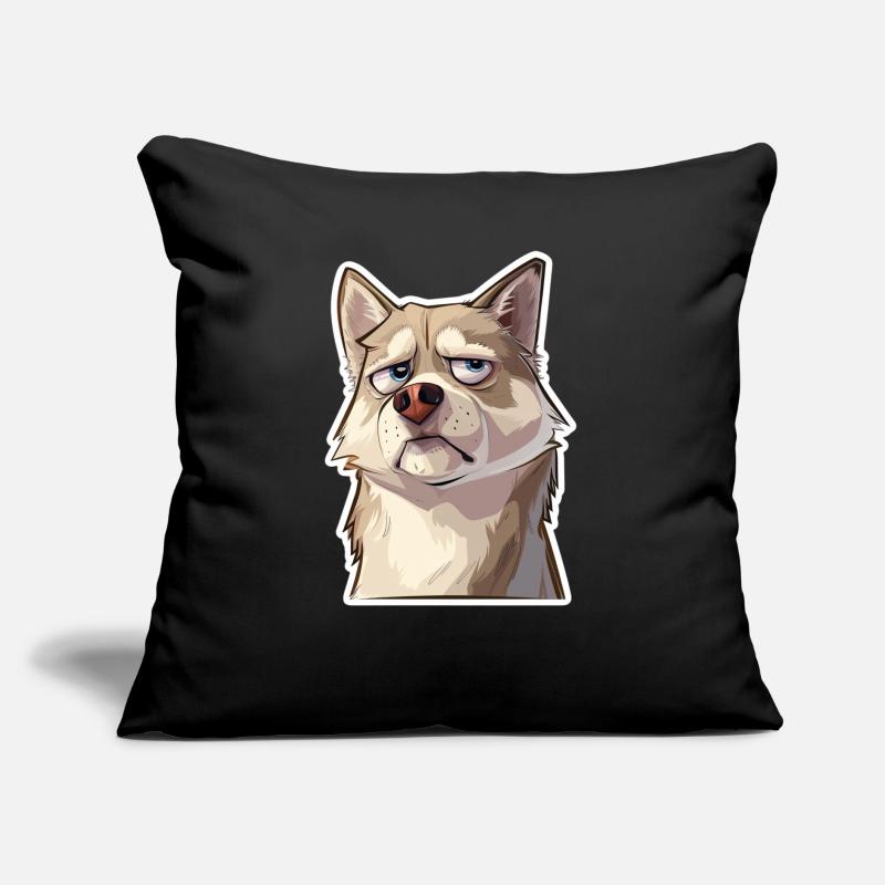 Grumpy the Husky Sofa pillow with filling 45cm x 45cm
