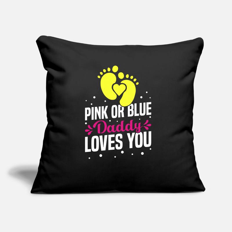 pink oder blau Papa wird dich lieben Sofakissen mit Füllung 45 x 45 cm