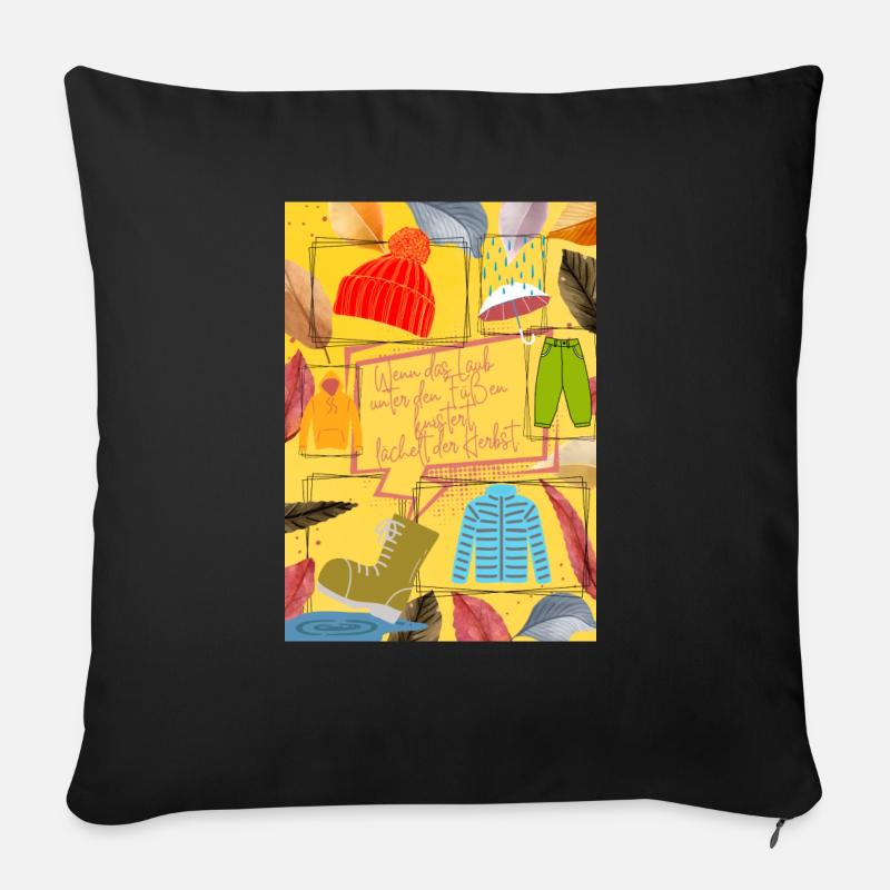 Autumn Essentials II - Sofakissen mit Füllung 45 x 45 cm - Schwarz