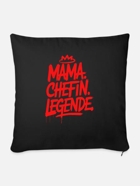 Mama Chefin Legende - Sofakissen mit Füllung 45 x 45 cm - Schwarz