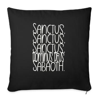 Sanctus, Sanctus, Sanctus, Dominus Deus Sabaoth - Coussin et housse de 45 x 45 cm - noir - Devant