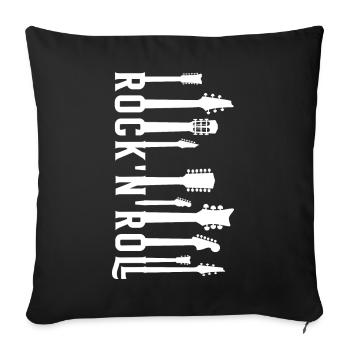 Rock and Roll - Sofa pillow with filling 45cm x 45cm - black - Front