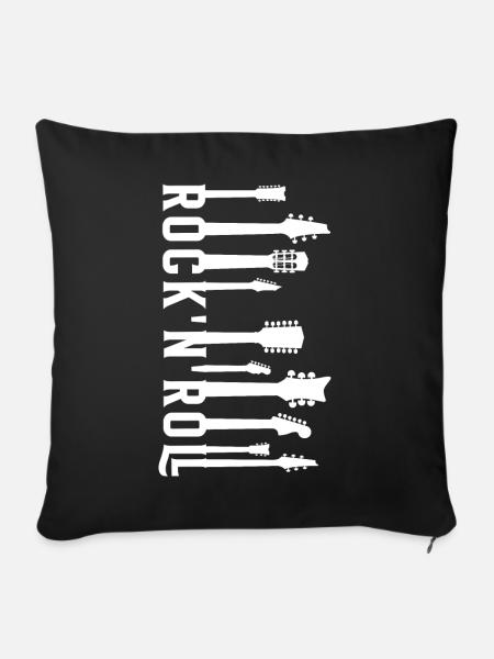 Rock and Roll - Sofakissen mit Füllung 45 x 45 cm - Schwarz