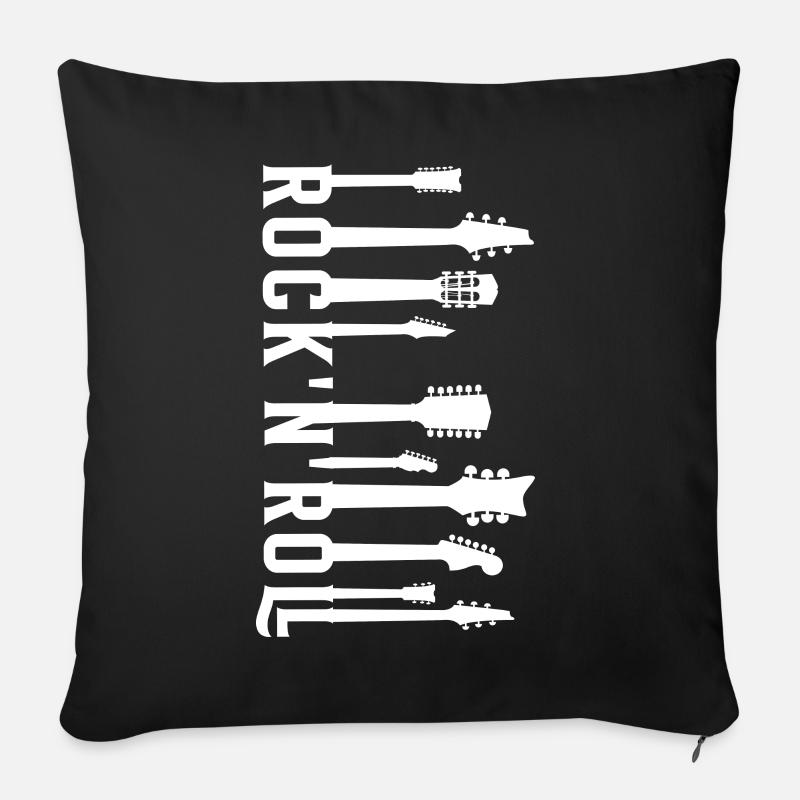 Rock and Roll - Sofakissen mit Füllung 45 x 45 cm - Schwarz