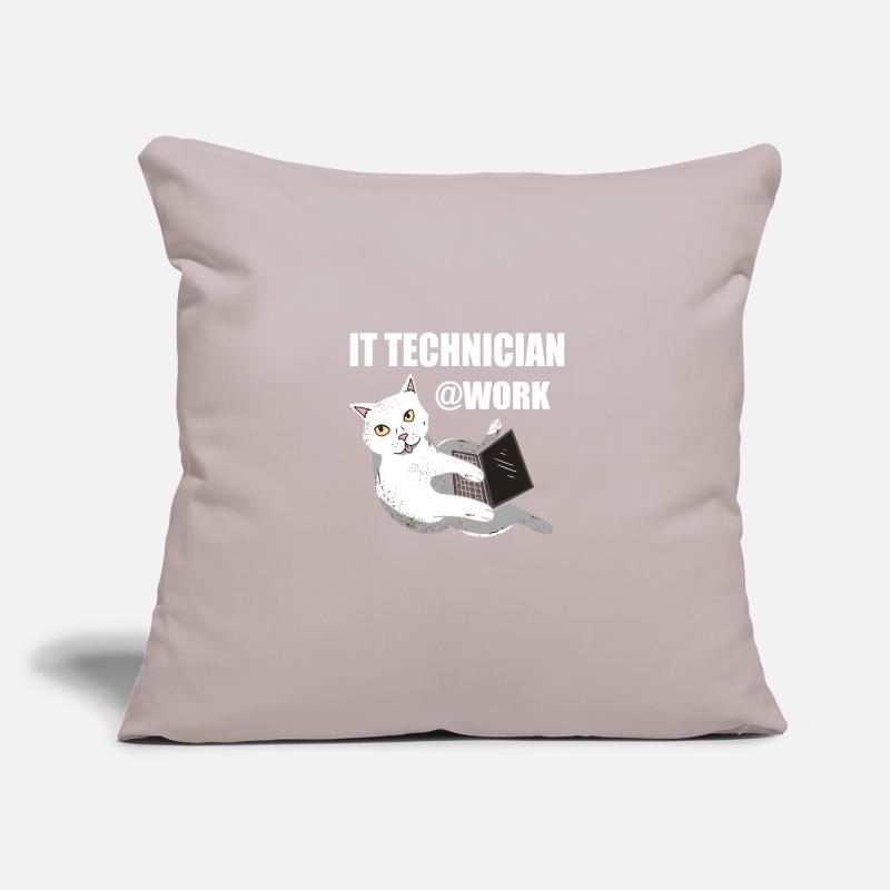 IT Technician Cat Programmer Techie Sofa pillow with filling 45cm x 45cm