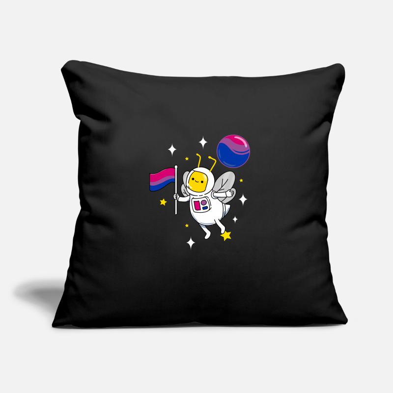 Abeilles Dans l’espace Bisexual Pride Coussin et housse de 45 x 45 cm