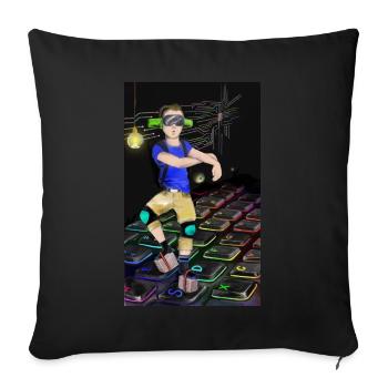 Gamer - Sofakissen mit Füllung 45 x 45 cm - Schwarz - Vorne