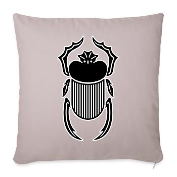 Mystic Scarabée : T-shirt symbolique - Coussin et housse de 45 x 45 cm - taupe clair - Devant