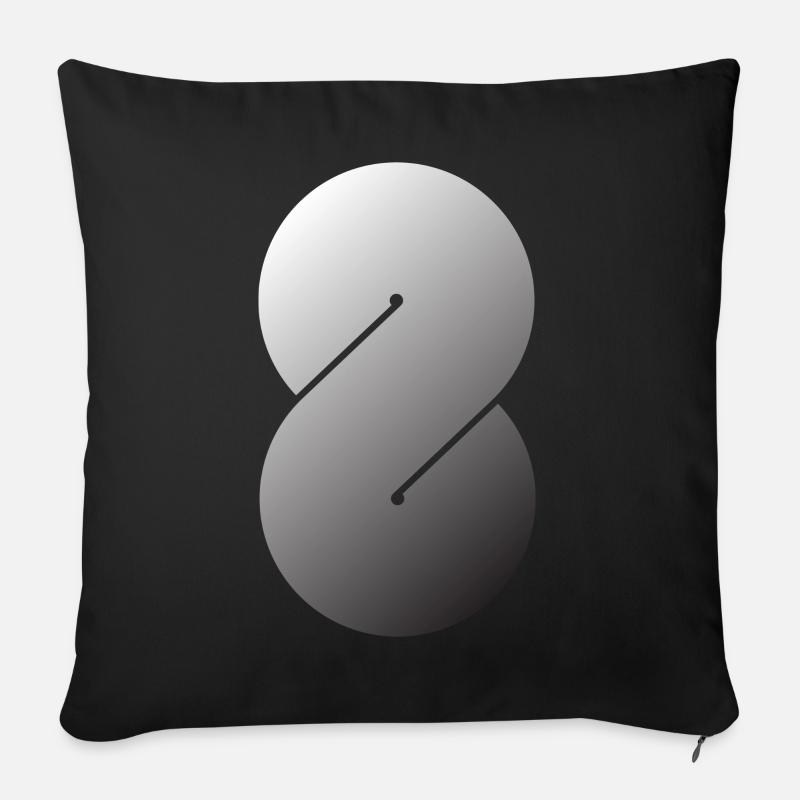 S - Sofakissen mit Füllung 45 x 45 cm - Schwarz