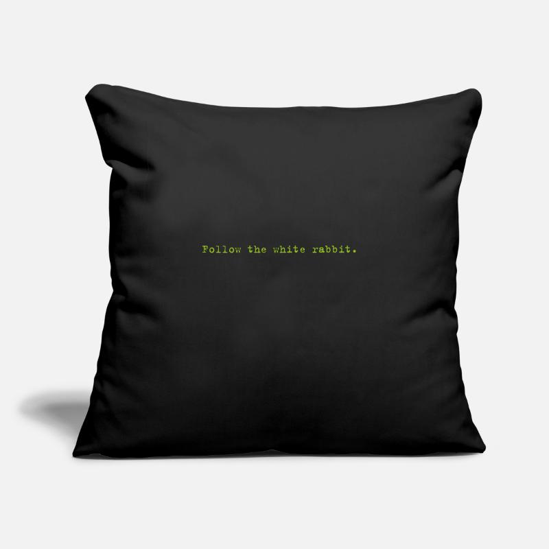 Follow the white rabbit Programming Informatique Coussin et housse de 45 x 45 cm