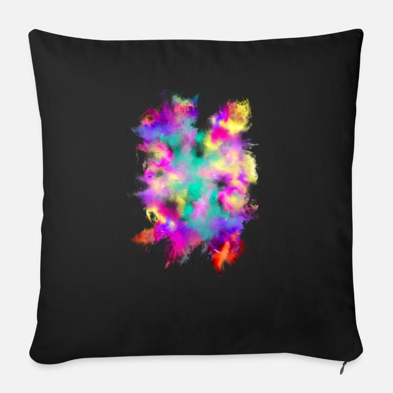 Farbexplosion - Sofakissen mit Füllung 45 x 45 cm - Schwarz