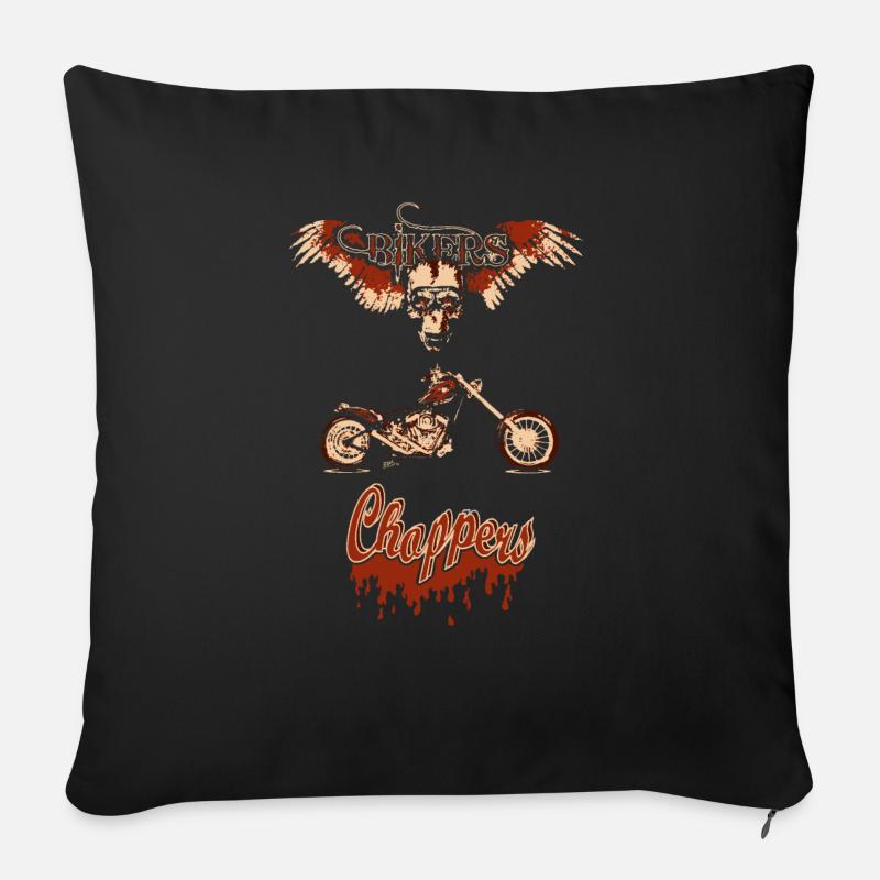 chopper bis - Coussin et housse de 45 x 45 cm - noir