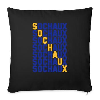 Sochaux grid - Sofa pillow with filling 45cm x 45cm - black - Front