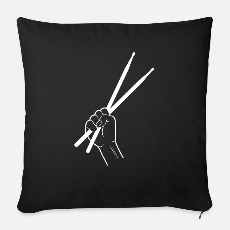 Drumsticks - Sofakissen mit Füllung 45 x 45 cm - Schwarz
