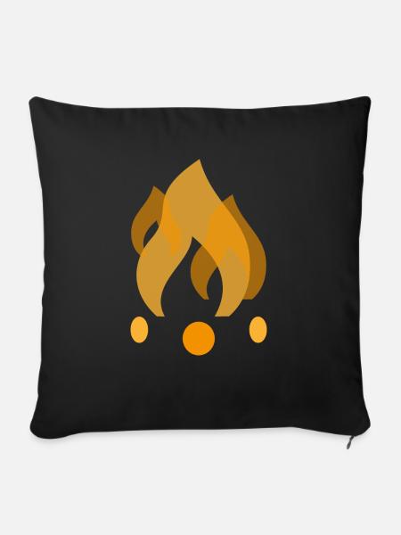 Feuer und Flamme - Sofakissen mit Füllung 45 x 45 cm - Schwarz
