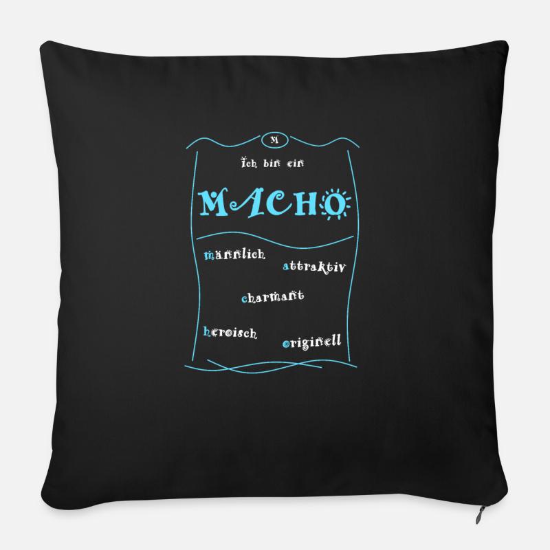 Macho - Sofakissen mit Füllung 45 x 45 cm - Schwarz
