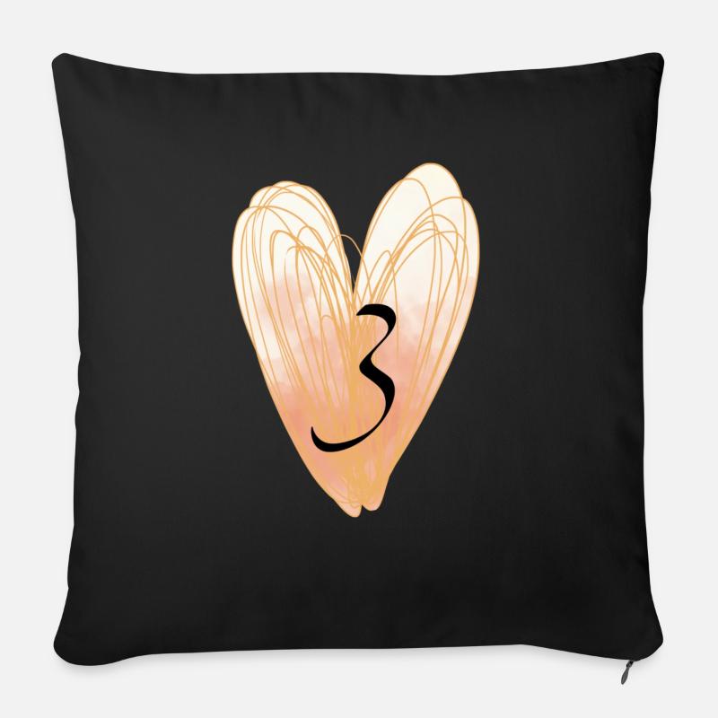 3 - Sofakissen mit Füllung 45 x 45 cm - Schwarz