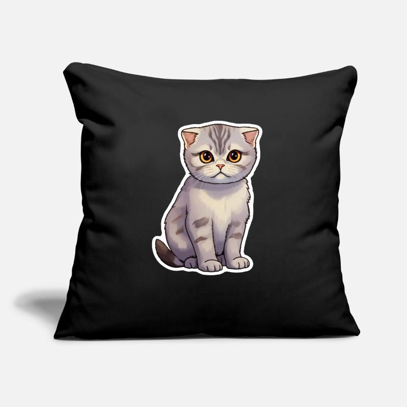 Scottish Fold Katze süß Sofakissen mit Füllung 45 x 45 cm