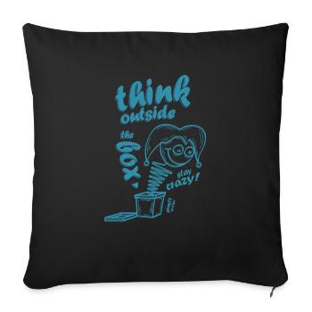 Think outside the box - Sofakissen mit Füllung 45 x 45 cm - Schwarz - Vorne