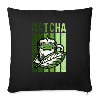 Matchastyle Rétro - Coussin et housse de 45 x 45 cm - noir - Devant