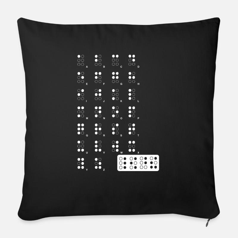 Braille wite - Sofakissen mit Füllung 45 x 45 cm - Schwarz