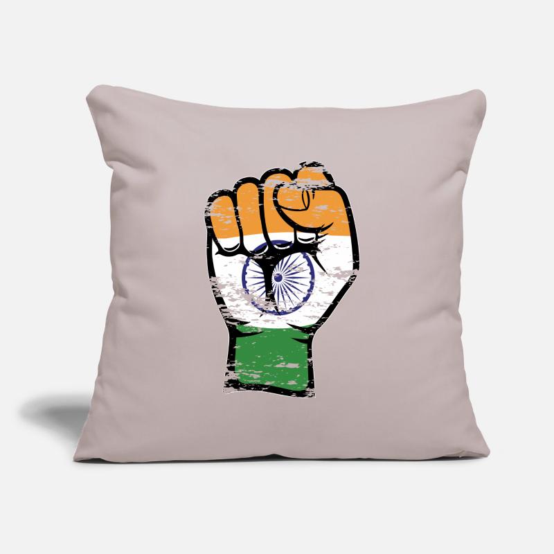 Drapeau de l’Inde Poing Main Symbole utilisé Coussin et housse de 45 x 45 cm
