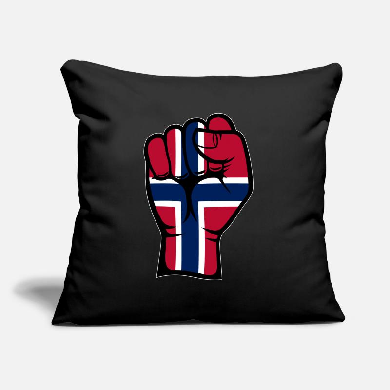 Norwegen Flagge Faust Hand Symbol Sofakissen mit Füllung 45 x 45 cm