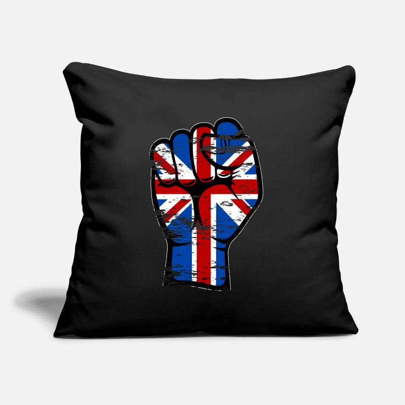 Britische Flagge Faust Hand Symbol used Sofakissen mit Füllung 45 x 45 cm