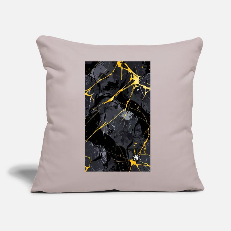Marmor Marmor Granit schwarz und golden oder GF Sofakissen mit Füllung 45 x 45 cm
