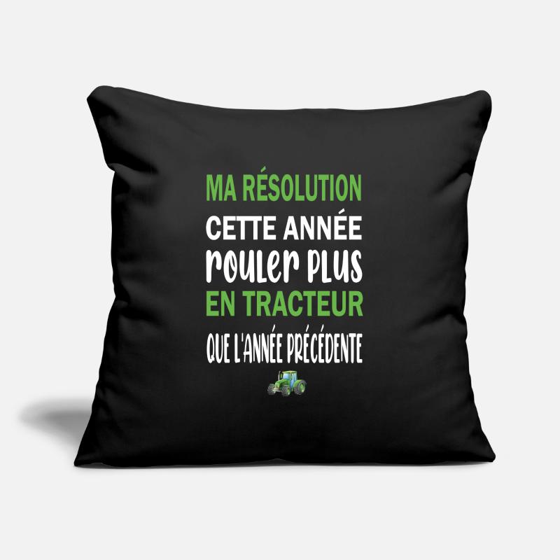 Ma résolution cette année rouler plus en tracteur Coussin et housse de 45 x 45 cm