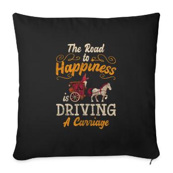 Carter Occupation Horsepower Carriage - Sofa pillow with filling 45cm x 45cm - black - Front
