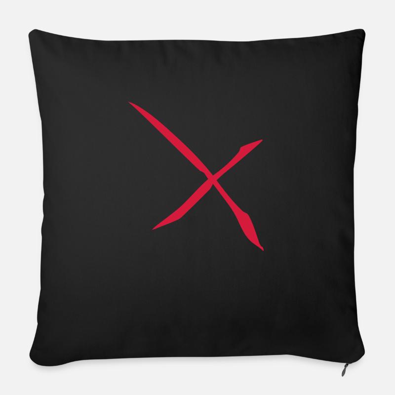 x_1c - Coussin et housse de 45 x 45 cm - noir