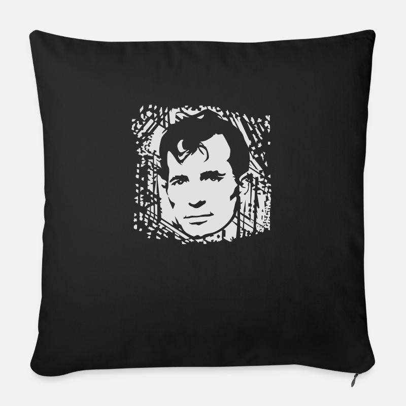 Jack Kerouac - Sofakissen mit Füllung 45 x 45 cm - Schwarz