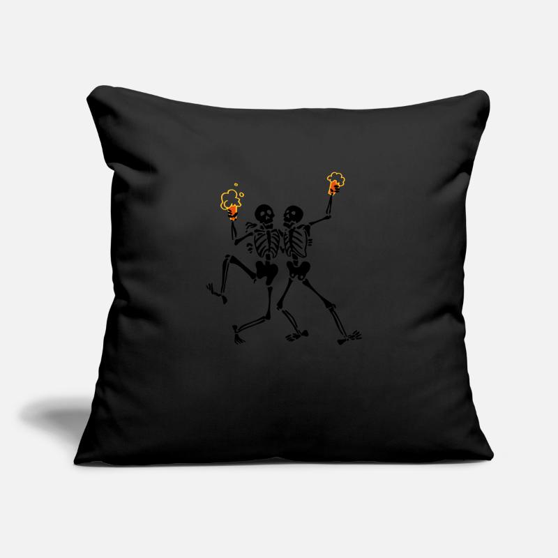 Skeletons doing java Sofa pillow with filling 45cm x 45cm