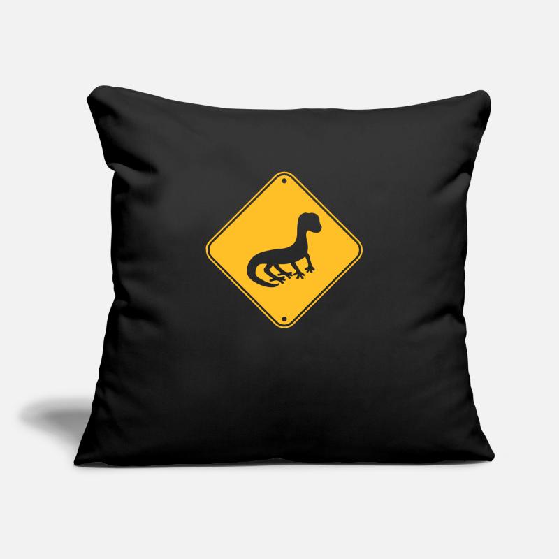 note caution warning caution shield silhouette Sofa pillow with filling 45cm x 45cm
