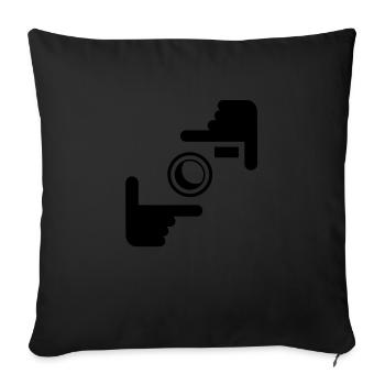 take_a_picture__f1 - Coussin et housse de 45 x 45 cm - noir - Devant