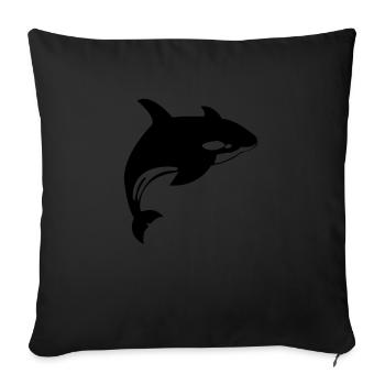 wal - Sofa pillow with filling 45cm x 45cm - black - Front