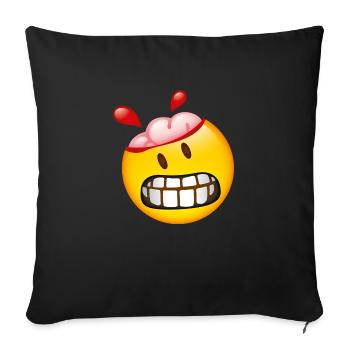 Smiley Brain - Sofakissen mit Füllung 45 x 45 cm - Schwarz - Vorne