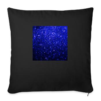 Funkelnde dunkelblaue Glitter - Sofakissen mit Füllung 45 x 45 cm - Schwarz - Vorne