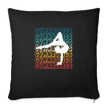 Gymnastics Sports Gymnastics Dancing Gymnast Dance - Sofa pillow with filling 45cm x 45cm - black - Front